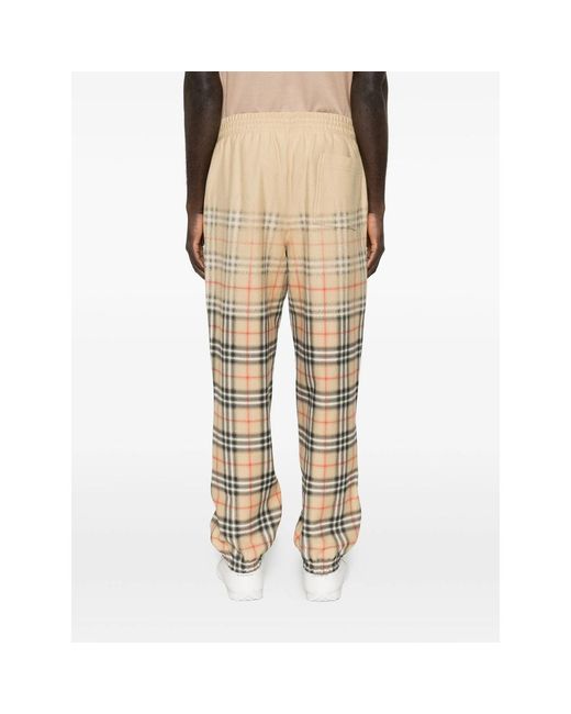 Burberry Natural Gradient Check Track Pants for men