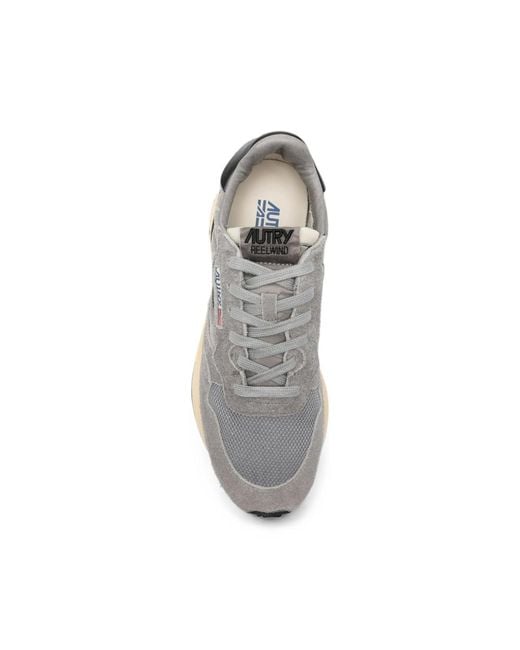 Autry White Reelwind Panelled Sneakers for men