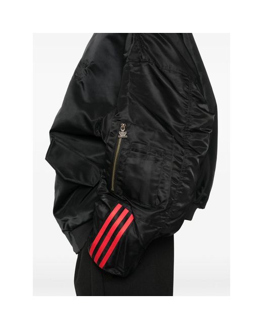 ADIDAS X WILLY CHAVARRIA Black X Willy Chavarria Satin Bomber Jacket for men
