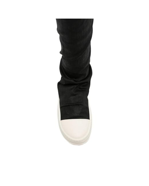 Rick Owens Black Toe-Cap Sneakers