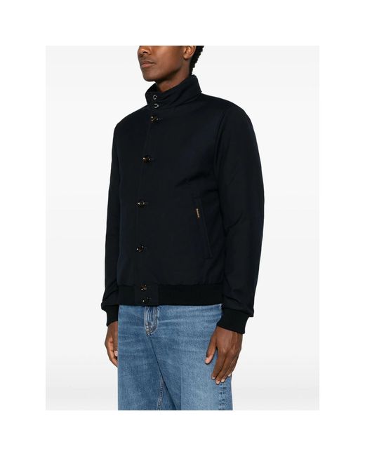 Moorer Blue Janson Bomber Jacket for men