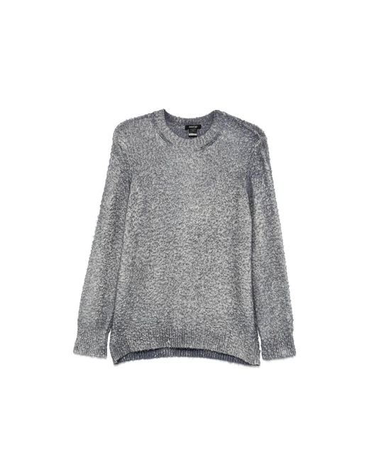 Avant Toi Gray Bouclé-Knit Crew-Neck Knitwear for men