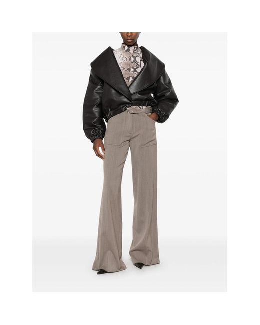Seafarer Gray Belted Wide-Leg Trousers