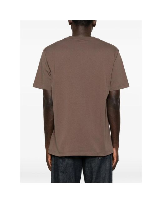 New Balance Brown Logo-Detail T-Shirt for men