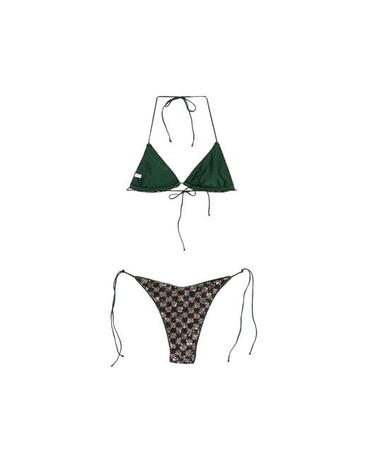 Oseree Metallic Sequins Chess Bikini