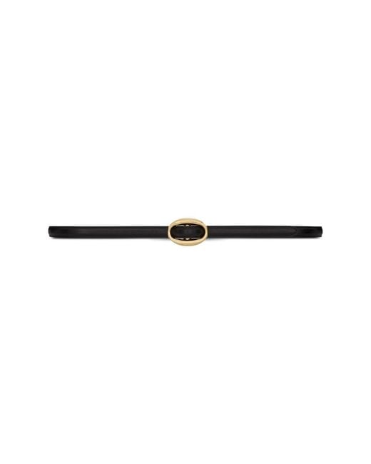Saint Laurent Multicolor Oval-Buckle Leather Belt