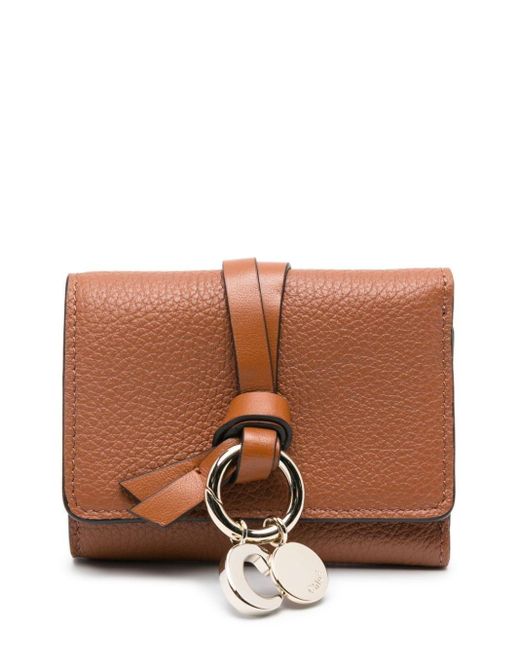 Chloé Brown Alphabet Leather Wallet