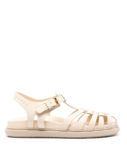 Marni Natural Caged Leather Sandals