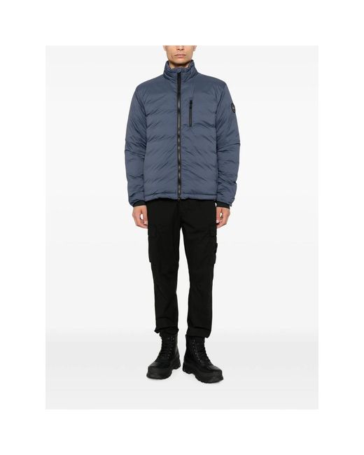 Canada Goose Blue Lodge Quilted Logo-Patch Jacket for men