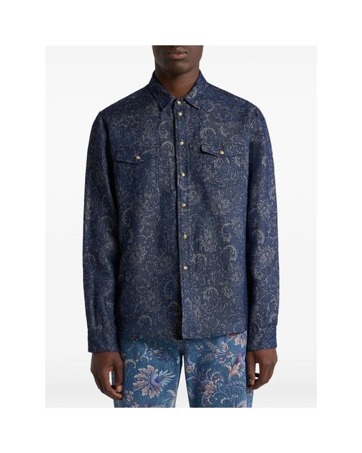 Etro Blue Shirts for men