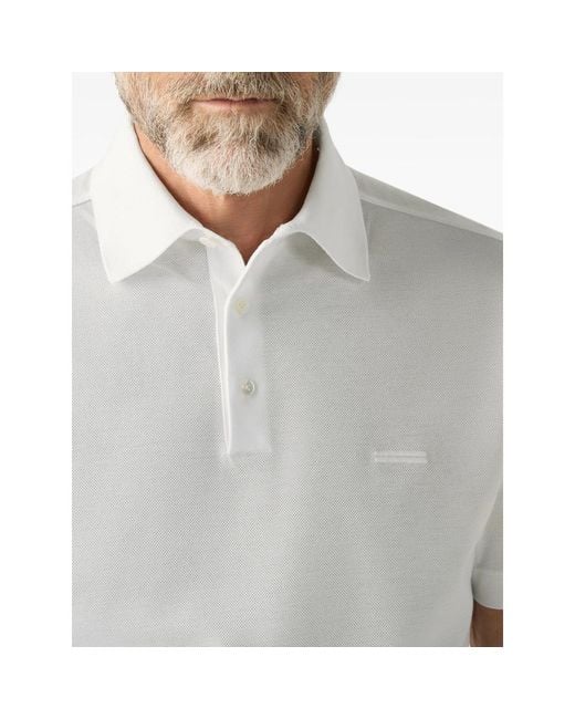 Zegna White Polo Shirts for men