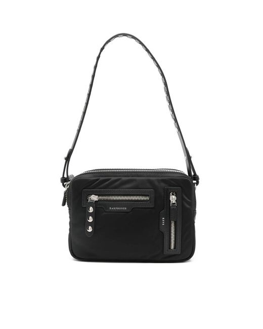 Anya Hindmarch Black Studded Strap Zip Cross Body Bag