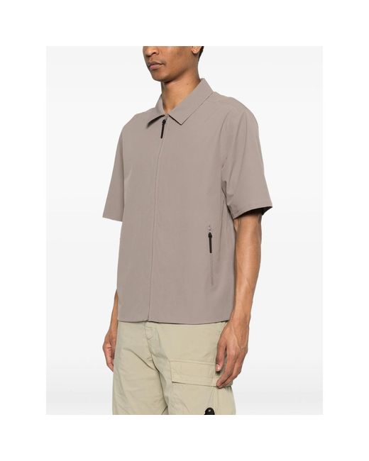 Hiking Patrol Gray Zip Short-Sleeve Shirt for men