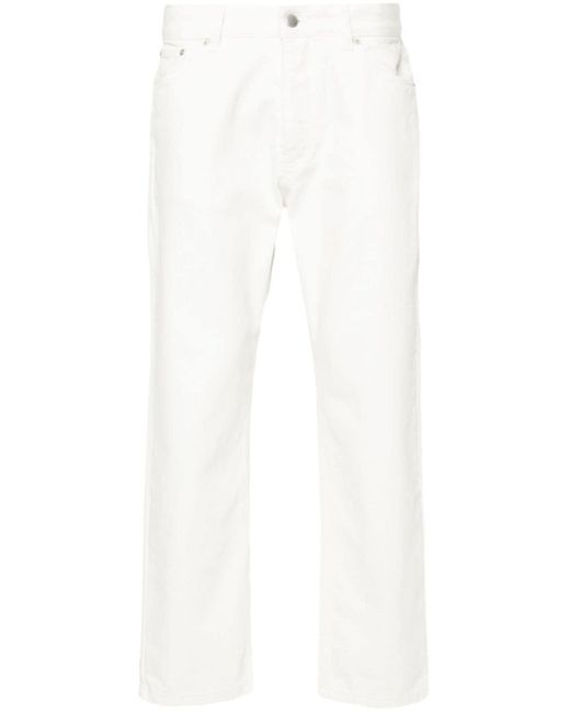 Studio Nicholson White Holt Low-Rise Straight-Leg Jeans for men