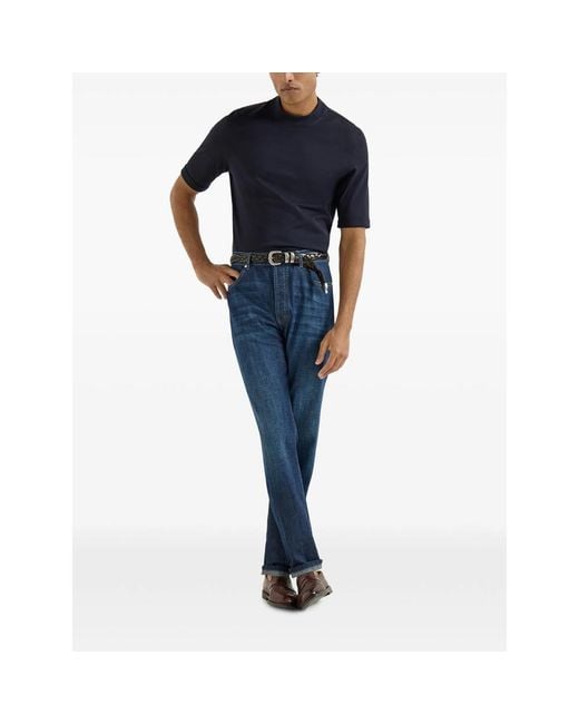 Brunello Cucinelli Blue Denim for men
