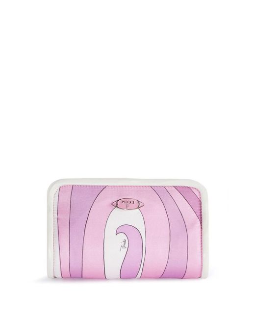 Emilio Pucci Pink Binding Marmo-print Clutch Bag