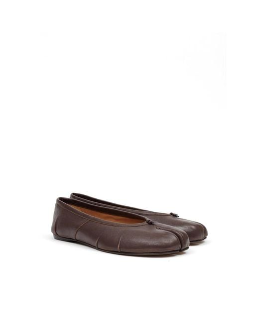 Maison Margiela Brown Tabi Ballet Flats