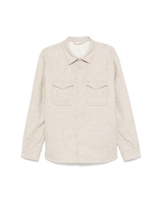 Eraldo White Padded Shirt for men