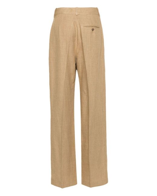 Polo Ralph Lauren Natural High-Waist Straight-Leg Trousers