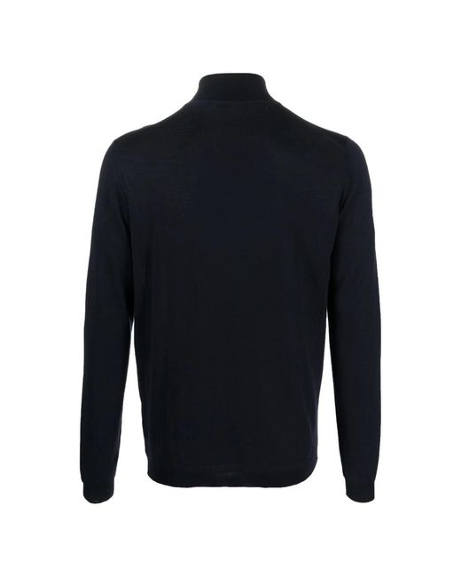 GOES BOTANICAL Blue Fine-Knit High-Neck Jumper for men