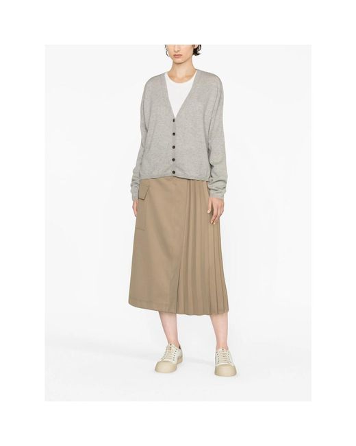 Lisa Yang Gray V-Neck Cashmere Cardigan
