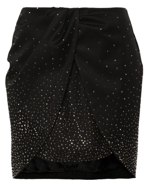 Off-White c/o Virgil Abloh Black Crystal-Embellished Mini Skirt