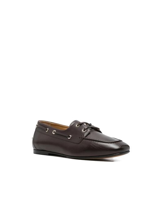 Henderson Brown Paola Eyelet Lace-Up Boat Shoes