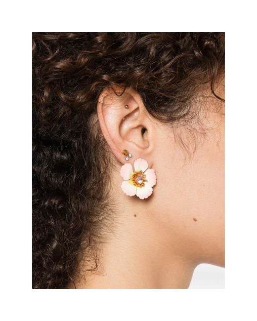 Jennifer Behr Pink Deb Flower Earrings