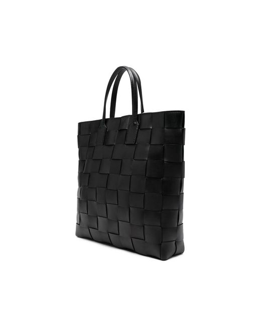 Dragon Diffusion Black Medium Pino Woven Top-Handle Tote Bag