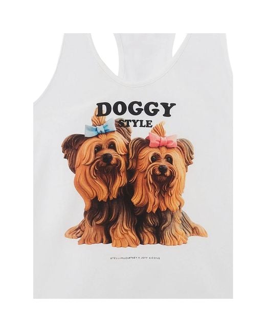 Stella McCartney White X Jeff Koons Doggy Style Tank Top