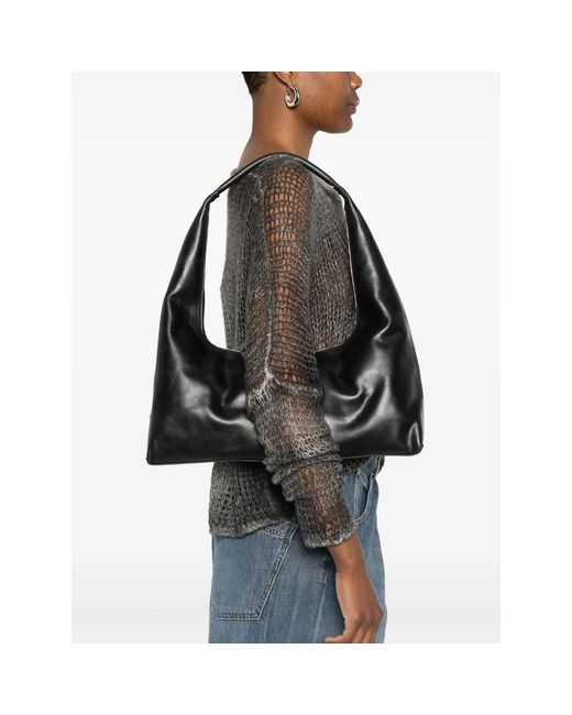 MARGE SHERWOOD Black Structured Shoulder Bag
