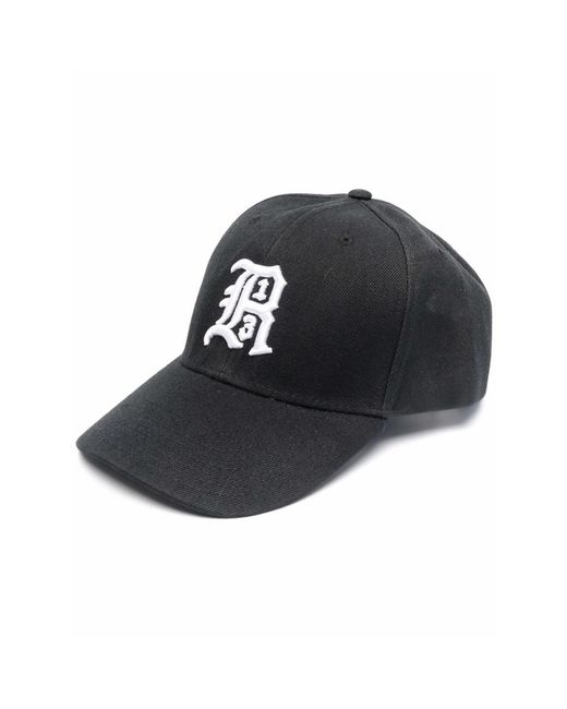 R13 Black Logo-Embroidered Baseball Cap for men