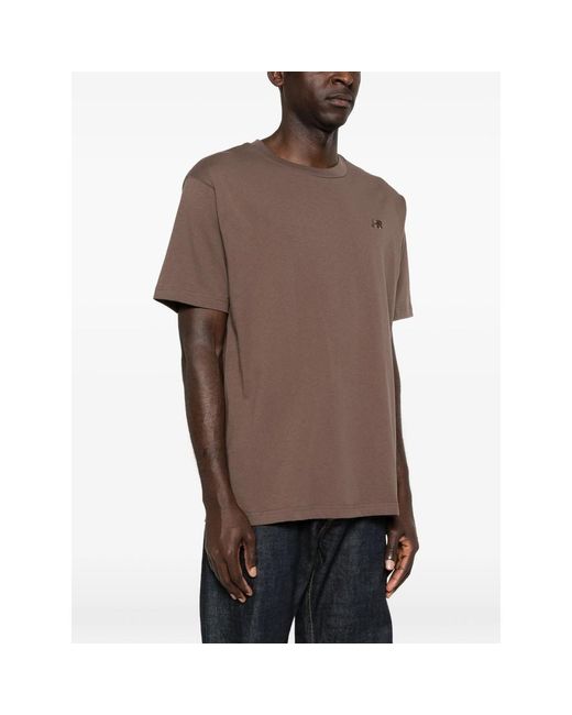 New Balance Brown Logo-Detail T-Shirt for men