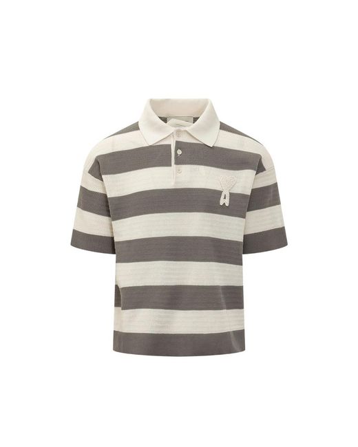 AMI Gray Polo Shirts for men