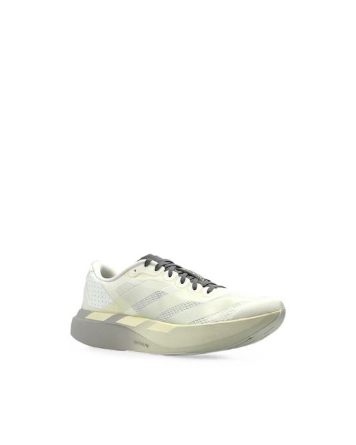 Adidas White Adizero Evo Sl Lace-Up Sneakers