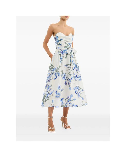 Rebecca Vallance Blue Sleeveless Bustier Dress