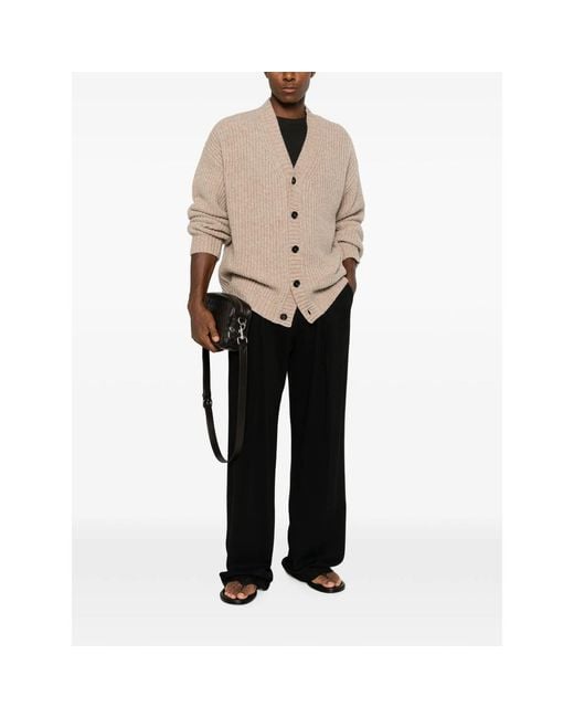 Roberto Collina Brown V-Neck Cardigan for men