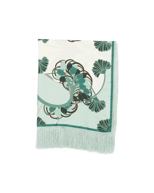 LaDoubleJ Green Fringed Scarf