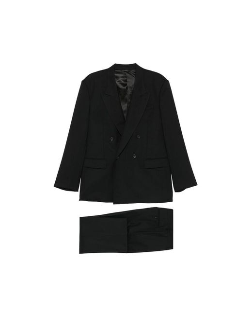 Reveres 1949 Black Double-Breasted Suit for men