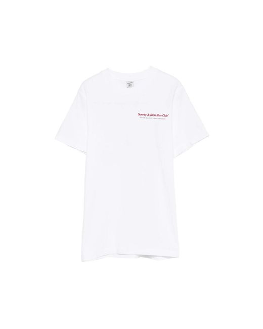 Sporty & Rich White T-Shirt Crew Neck