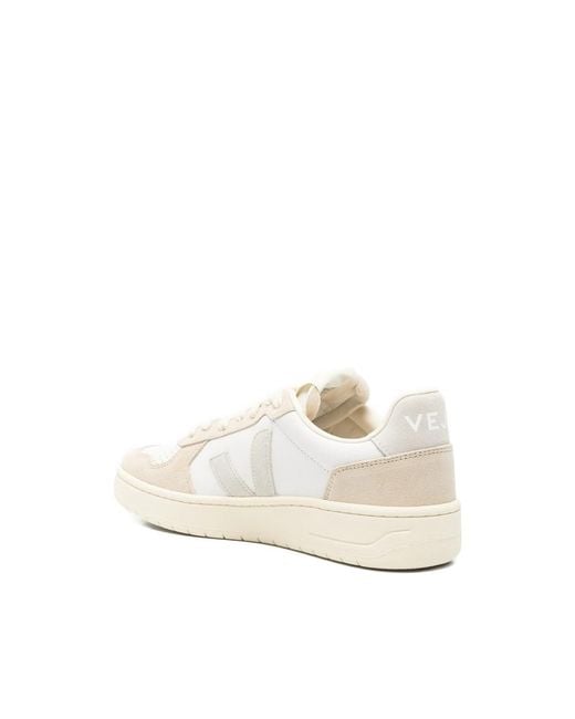 Veja White V-82 Perforated-Panel Sneakers for men