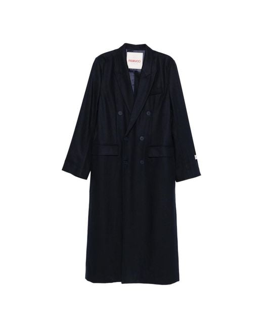 Fiorucci Black Wool-Blend Double-Breasted Coat