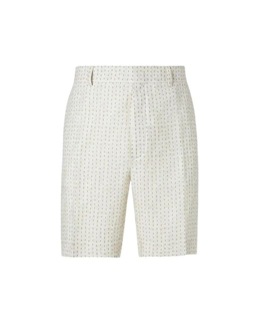 Fendi White Neutrals Trousers for men
