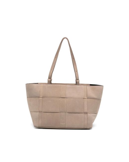 DeMellier London Gray Florence Woven Tote Bag
