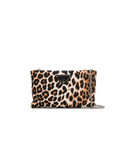 Prada Black Leopard Print Crossbody Bag