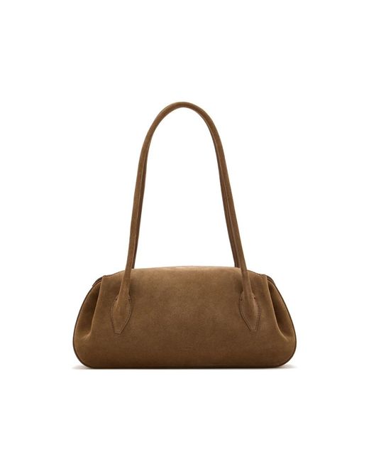 Yuzefi Brown Leather Tote Bag