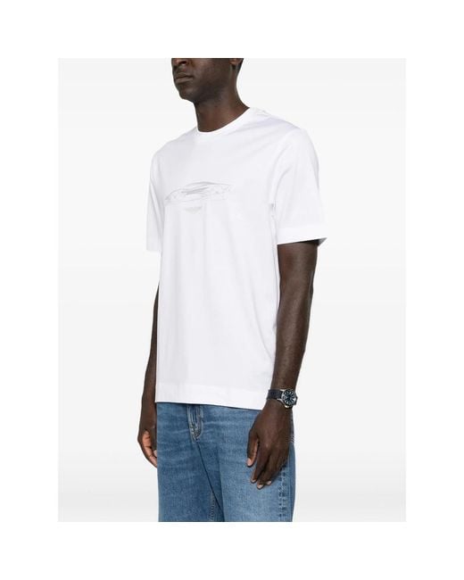 Boss White X Aston Martin C-Taut Graphic-Print T-Shirt for men