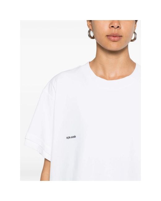 Facon Jacmin White Thoai Logo-Print T-Shirt