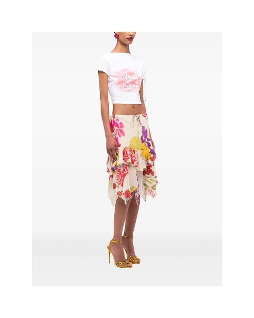 Donde Esteban Pink Bazurto Spray Crop Top