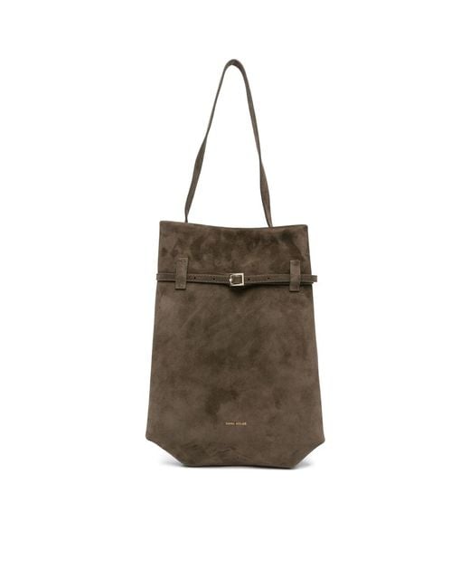 MANU Atelier Brown Tote Du Jour Tote Bag